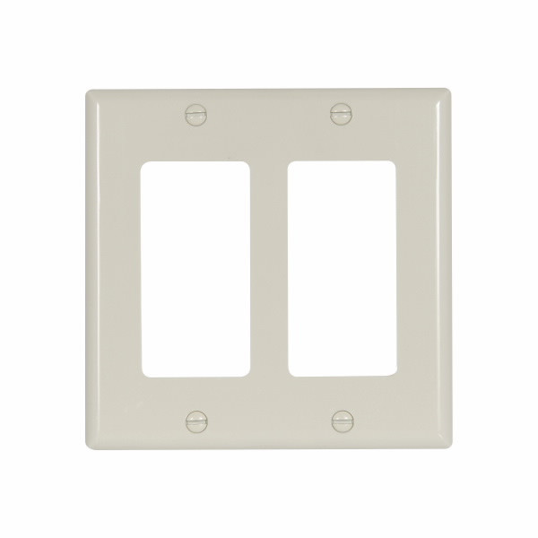 Eaton Wiring Devices 5152LA Wallplate 2G Decorator Nylon Std LA