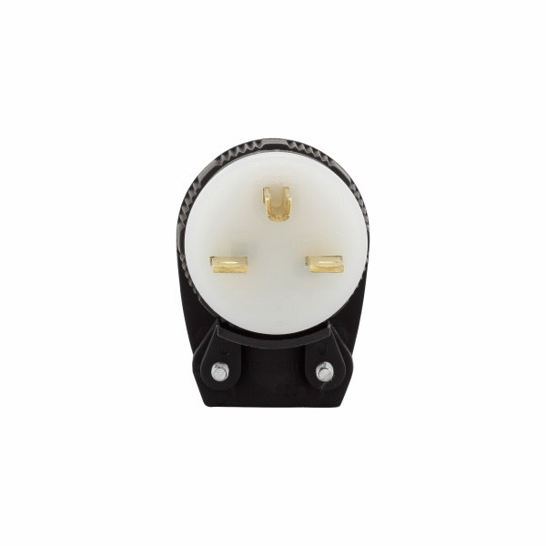 Eaton Wiring Devices 6665HG Plug Angle HG 15A 250V 2P3W Str BW