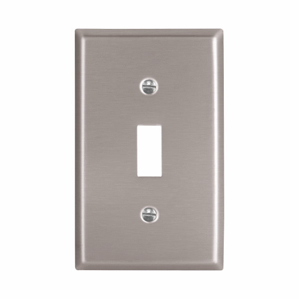 Eaton Wiring Devices 93071-BOX1 Wallplate 1G Toggle Std SS