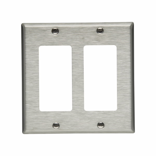 Eaton Wiring Devices 93402-BOX1 Wallplate 2G Decorator Std SS