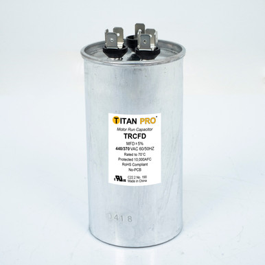 Packard TRCFD555 Titan Pro 55+5 MFD 440/370V Round Run Capacitor