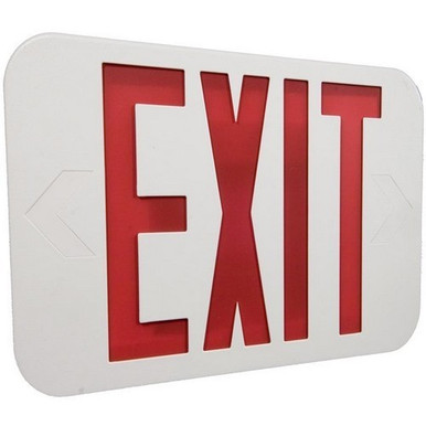 Morris Products 73010 LED Exit Sign Red LED White Housing - KTOOL