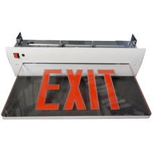 Morris Products 73413 Recessed Mount Edge Lit Exit Sign Double Sided ...