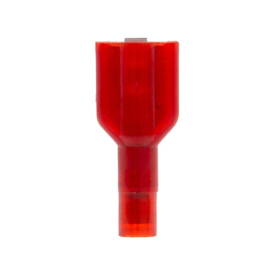 50-teiliges Set Isolierte Spatenklemmen – Rot, Nylon, Für 22-18 AWG Kabel, 6,35 Mm (1/4 Zoll)