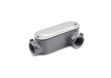 Bridgeport LB-44CG Aluminum Type LB Conduit Body with Cover ; Gasket; 1 1/4 in Bridgeport LB-44CG Aluminum Type LB Conduit Body with Cover ; Gasket; 1 1/4 in