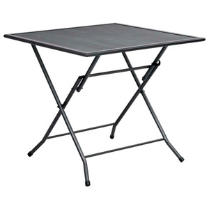 Folding Mesh Table 31.5"x31.5"x28.3" Steel Anthracite A949-310151
