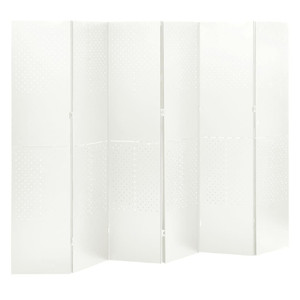  6-Panel Room Divider White 94.5"x70.9" Steel A949-335905