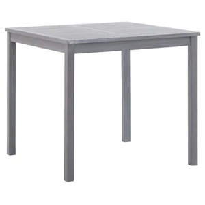 Patio Table Gray 31.5"x31.5"x29.1" Solid Acacia Wood A949-46324