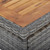  Patio Dining Table Gray Poly Rattan and Solid Acacia Wood A949-46172
