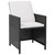  5 Piece Patio Dining Set Poly Rattan and Acacia Wood Black A949-42529