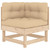  4 Piece Patio Lounge Set with Cushions Solid Wood A949-3186011