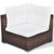 5 Piece Patio Lounge Set with Cushions Poly Rattan Brown A949-42099