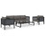 Sectional Corner Sofa with Right Armrest Poly Rattan Anthracite A949-310043
