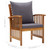 Patio Chairs with Cushions 2 pcs Solid Acacia Wood A949-310258