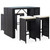 5 Piece Patio Bar Set Poly Rattan and Glass Black A949-49568