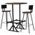  Bar Set 3 Piece Solid Reclaimed Wood A949-245394