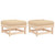 Patio Footstools with Cushions 2pcs Solid Wood Pine A949-825464