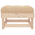 Patio Footstools with Cushions 2pcs Solid Wood Pine A949-825464