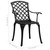 Patio Chairs 2 pcs Cast Aluminum Black A949-315572