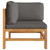 Corner Sofas 2 pcs with Dark Gray Cushions Solid Teak Wood A949-316114