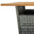 5 Piece Patio Bar Set with Cushions Poly Rattan Gray A949-3064851