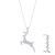 .35 ct CZ Rhodium Reindeer Pave Holiday Pendant R599-P11466R-C01