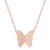 Breanne Rose Gold Stainless Steel Rose Gold Butterfly Necklace R599-N01312AV-V00