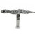 0W282 - Ruthenium Brass Ring with Top Grade Crystal  in Jet A874-0W282