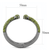 LO4284 - TIN Cobalt Black Brass Bangle with Top Grade Crystal  in Olivine color A874-LO4284