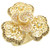 0W312 - Gold Brass Ring with AAA Grade CZ  in Multi Color A874-0W312
