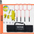  Volleyball and Badminton Set, Outdoor Portable Badminton Net, Adjustable Height Steel Poles, Profe E415-PQHYMQWTZ3235SLKIV0