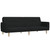  2-Seater Sofa Bed Black Fabric A949-375786