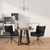 Swivel Dining Chairs 2 pcs Black Velvet A949-344815