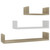  Wall Display Shelf 3 pcs White and Sonoma Oak Engineered Wood A949-800203