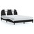  Bed Frame "Viana" without Mattress Black and White 53.9"x74.8" Faux Leather A949-3208132
