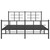  Metal Bed Frame without Mattress with Footboard Black 59.1"x78.7 A949-355581