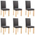  Dining Chairs 6 pcs Dark Gray Fabric A949-277235