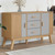  Sideboard OLDEN Gray and Brown 44.9"x16.9"x28.9" Solid Wood Pine A949-358598