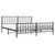  Metal Bed Frame without Mattress with Footboard Black 76"x79.9 A949-374461
