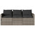  Patio Sofa with Cushions 3-Seater Gray Poly Rattan A949-366343