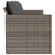 Patio Sofa with Cushions 3-Seater Gray Poly Rattan A949-366343