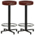  Bar Stools 2 pcs 26" Real Leather A949-321968