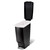 Black 10-Gallon Narrow Kitchen Trash Can with Easy Step-on Lid Q280-FLGSTC60793815