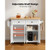  Kitchen Island Cart with Storage, 43.7 in Wide Mobile Rolling Storage Island on Swivel Wheels, wit E415-CFD2C4M09MBKTJ2XE001V0