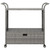  Bar Cart with Drawer Gray 39.4"x17.7"x38.2" Poly Rattan A949-316664