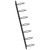  Wall-mounted Wine Rack for 7 Bottles Black Metal A949-289564
