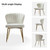 Ivory White Velvet Upholstered Wingback Accent Side Chair with Gold Metal Legs Q280-LIVWBSC95726713