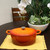7-Quart Enameled Orange Sunburst Cast Iron Dutch Oven with Lid Q280-ATQECDO687581762