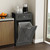 Odor Seal Trash Can Cabinet in Grey Finish - Accommodates 10-Gallon Trash Bin Q280-GAMWTC81958176