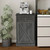Odor Seal Trash Can Cabinet in Grey Finish - Accommodates 10-Gallon Trash Bin Q280-GAMWTC81958176